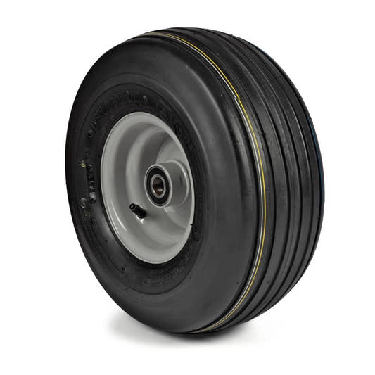 Deli Tyre Komplettrad 15x6.00-6, 4PR S-317 - Rille auf Stahlfelge 4.50Ax6 Ø:20 mm NL: 90 Kugellager Silber