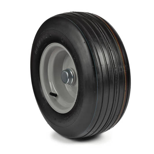 Deli Tyre Komplettrad 16x6.50-8, 6PR S-317 - Rille auf Stahlfelge 5.50Ax8 Ø:25 mm NL: 64 Kugellager Silber in