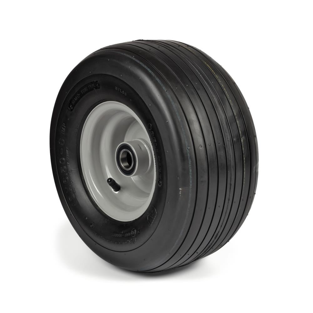 Deli Tyre Komplettrad 13x6.50-6, 4PR S-317 - Rille auf Stahlfelge 4.50Ax6 Ø:20 mm NL: 90 Kugellager Silber