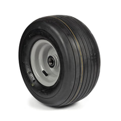 Deli Tyre Komplettrad 13x6.50-6, 4PR S-317 - Rille auf Stahlfelge 4.50Ax6 Ø:20 mm NL: 64 Kugellager Silber