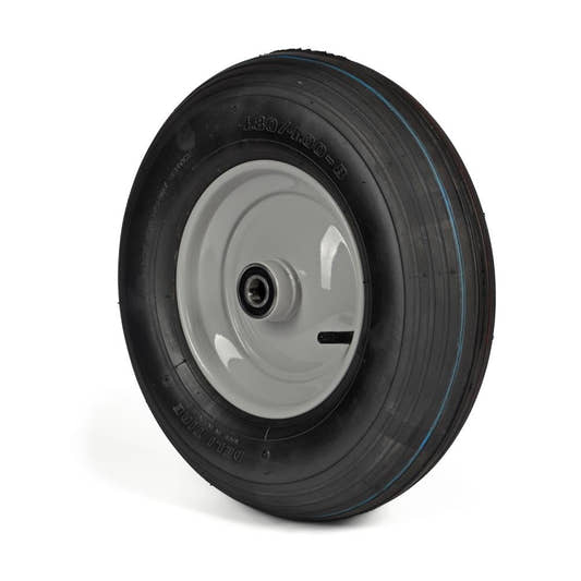 Deli Tyre Komplettrad 4.80/4.00-8, 4PR S-379 auf Stahlfelge 2.50Ax8 Ø:20 mm NL: 90 Kugellager Silber