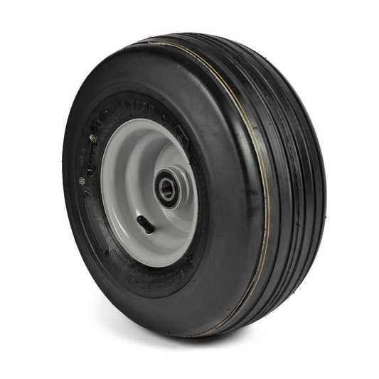 Deli Tyre Komplettrad 15x6.00-6, 6PR S-317 - Rille auf Stahlfelge 4.50Ax6 Ø:20 mm NL: 64 Kugellager Silber