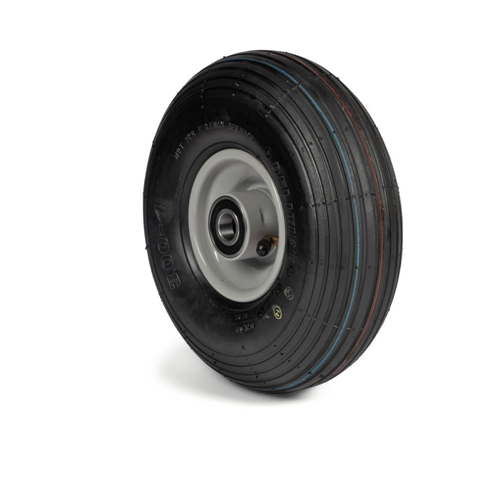 Deli Tyre Komplettrad 3.00-4, 4PR S-379 auf Stahlfelge 2.10x4 Ø:20 mm NL: 75 Kugellager Silber