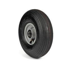 Deli Tyre Komplettrad 3.00-4, 4PR S-379 auf Stahlfelge 2.10x4 Ø:25 mm NL: 65 Kugellager Silber