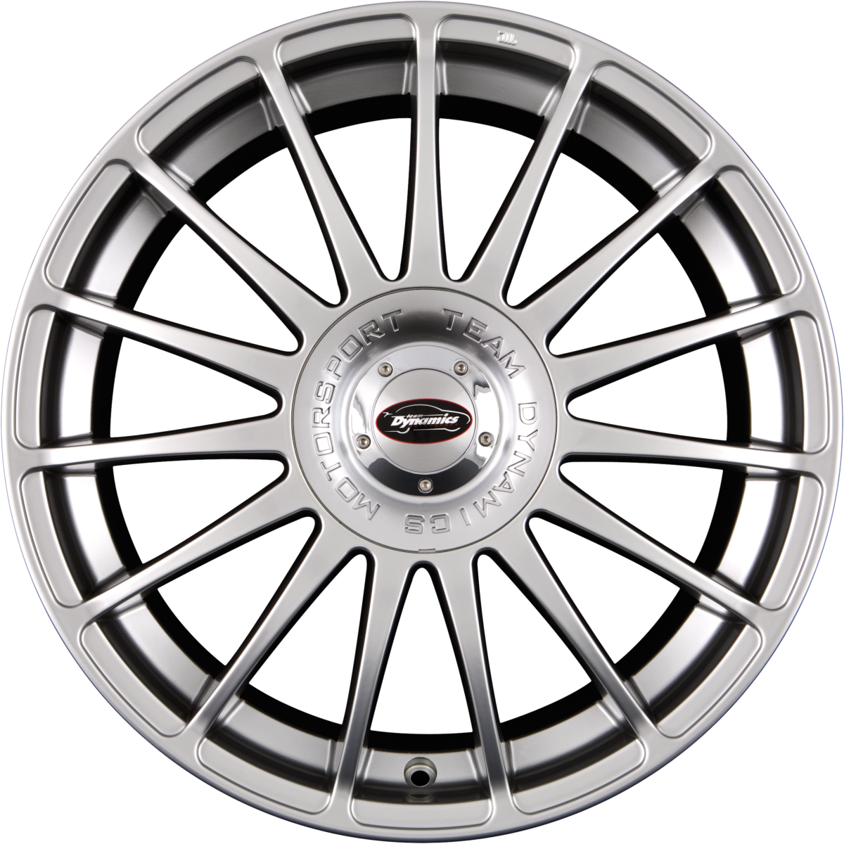 Team Dynamics Monza R High-Power-Silver Alufelge 7x17 Zoll ET38 LK 5x100 ML73.1