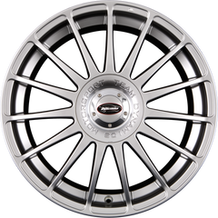 Team Dynamics Monza R High-Power-Silver Alufelge 7x17 Zoll ET38 LK 5x100 ML73.1