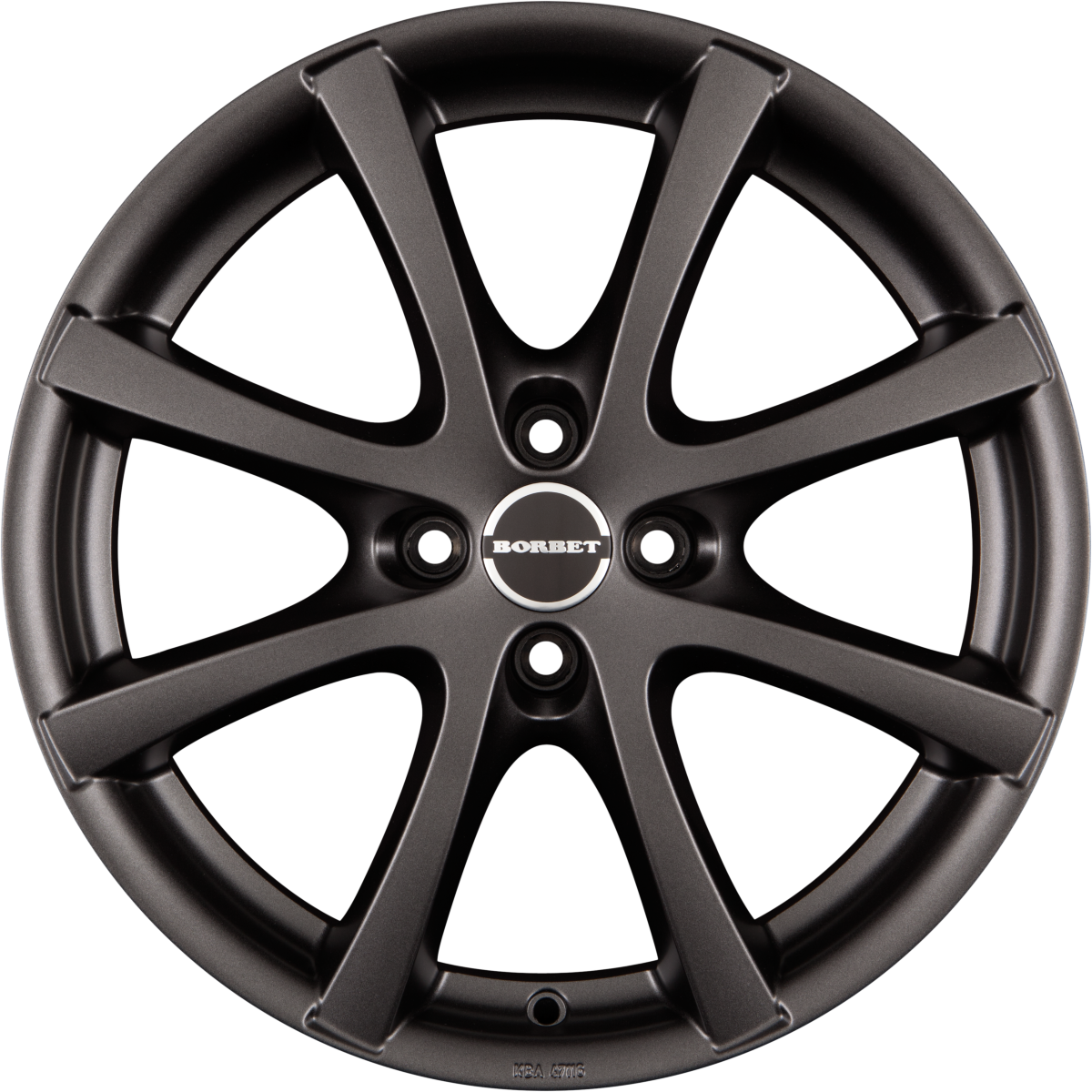 Borbet LV4 Mistral Anthracite Matt Alufelge 7x17 Zoll ET37.5 LK 4x108 ML72.5