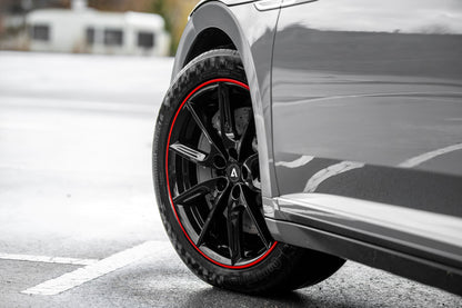 Akoni AK09 black glossy rim red Alufelge 8x18 Zoll ET45 LK 5x108 ML72.5 – Bild 4