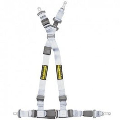 Schroth Quickfit asm silber mit SCHROTH RACING Logo rechts für Subaru WRX, STI GC, GD