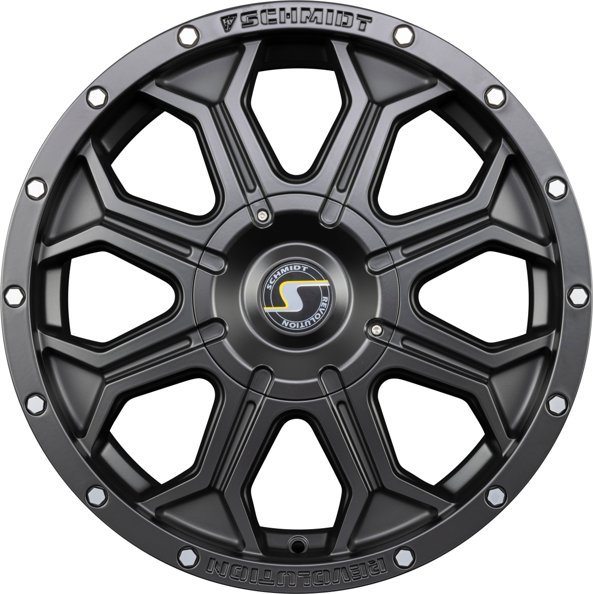 Schmidt REVOLUTION 18HDX Satin Black mit Softhorn Alufelge 8.5x18 Zoll ET45 LK 5x120 ML65.1