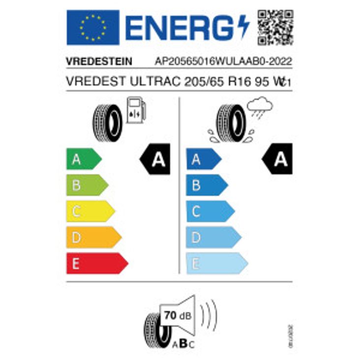 Vredestein Ultrac (Neu) 205/65 R16 95W Sommer DOT 2022 – Bild 2