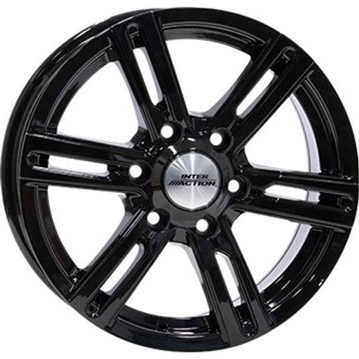 Inter Action Kargin 6-Speiche schwarz glanz Alufelge 7.5x17 Zoll ET50 LK 6x130 ML84.1
