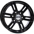 Inter Action Kargin 6-Speiche schwarz glanz Alufelge 7.5x17 Zoll ET50 LK 6x130 ML84.1