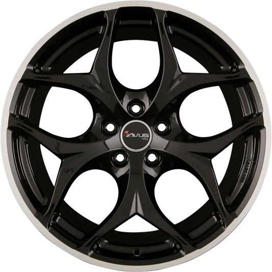 Avus Racing AC-MB2 Black Polished Lip Alufelge 10x20 Zoll ET40 LK 5x120 ML74.1