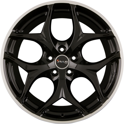 Avus Racing AC-MB2 Black Polished Lip Alufelge 10x20 Zoll ET40 LK 5x120 ML74.1