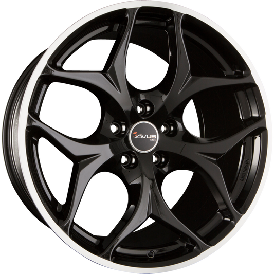Avus Racing AC-MB2 Black Polished Lip Alufelge 10x20 Zoll ET40 LK 5x120 ML74.1 – Bild 2