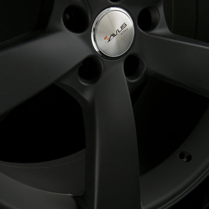 Avus Racing AF10 Matt Black Alufelge 7.5x17 Zoll ET35 LK 5x112 ML66.6 – Bild 4
