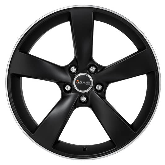 Avus Racing AF10 matt black polished 10x21 ET37 - LK5/120 ML74.1
