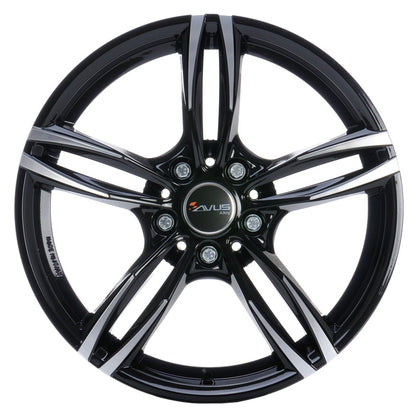 Avus Racing AC-MB3 black polished Alufelge 9.5x19 Zoll ET47 LK 5x120 ML72.6 – Bild 2