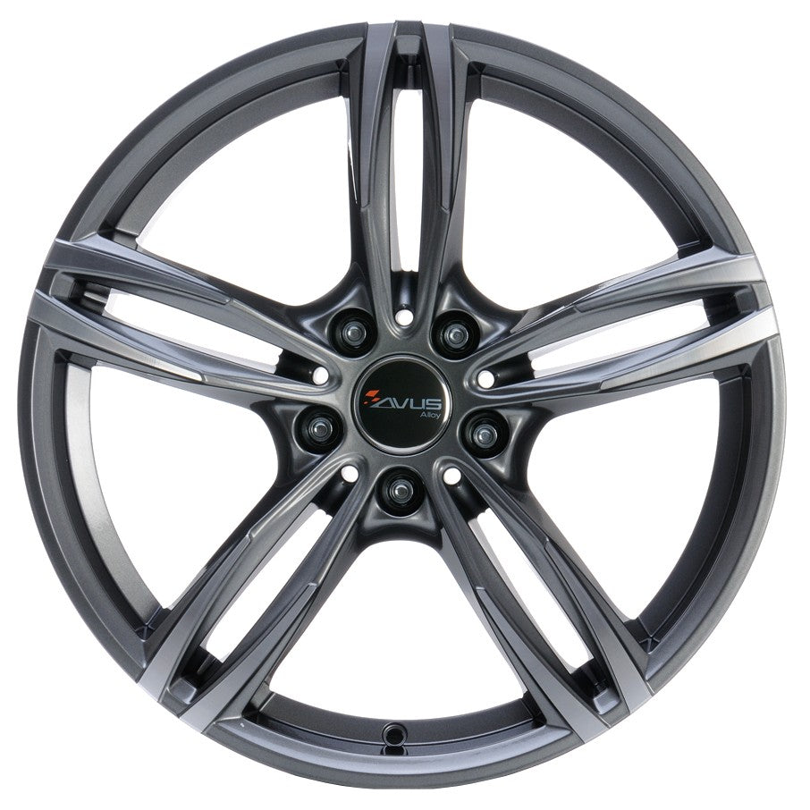 Avus Racing AC-MB3 anthracite polished Alufelge 7.5x17 Zoll ET32 LK 5x120 ML72.6 – Bild 2