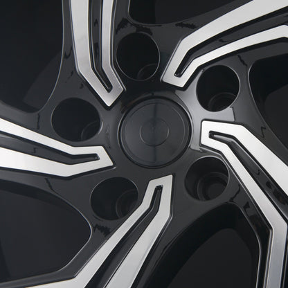 Avus Racing AC-521 Black Polished Alufelge 10.5x21 Zoll ET45 LK 5x120 ML64.1 – Bild 4