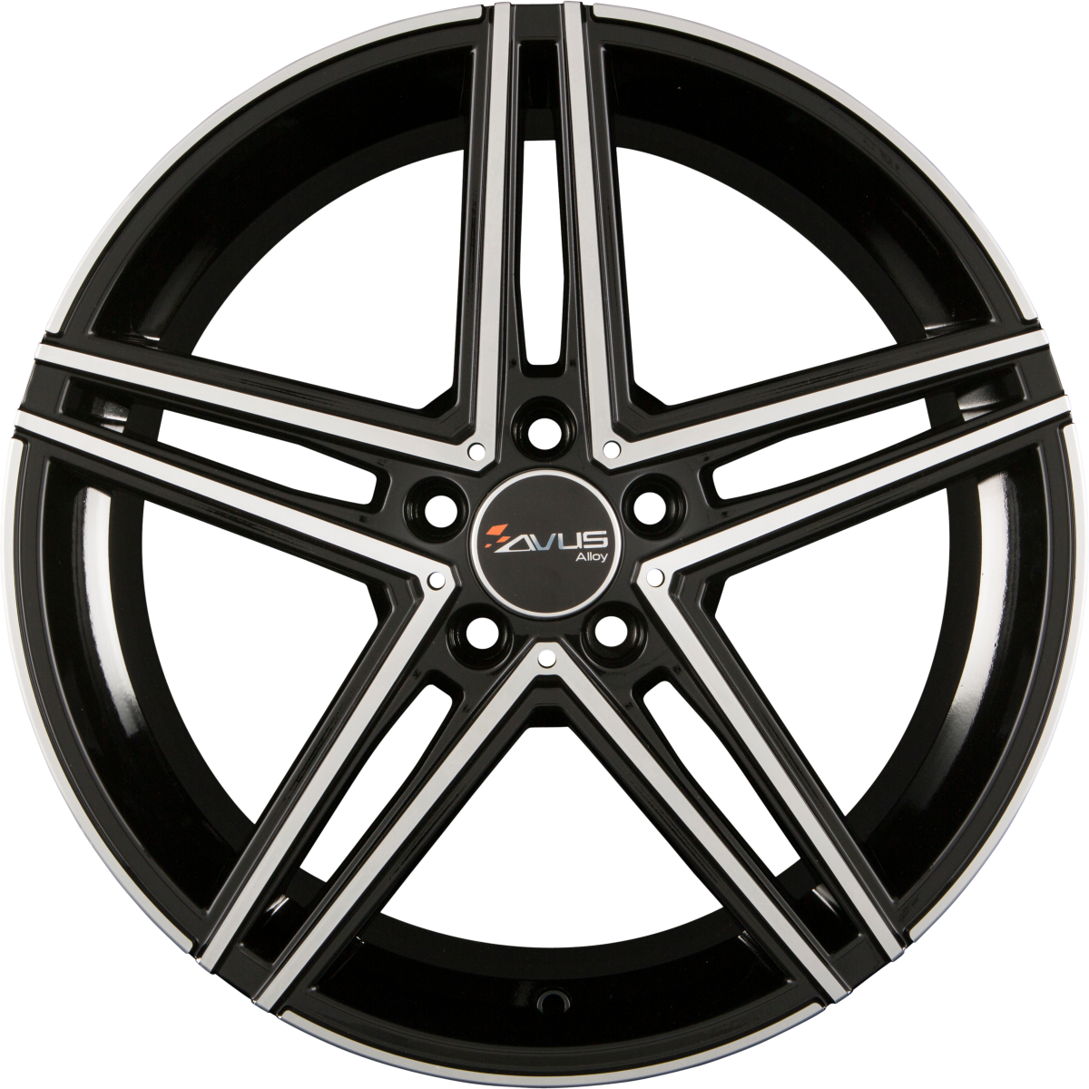 Avus Racing AC-515 Black Polished Alufelge 7.5x18 Zoll ET52 LK 5x112 ML66.6