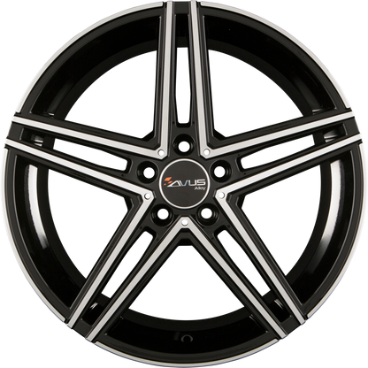 Avus Racing AC-515 Black Polished Alufelge 7.5x18 Zoll ET52 LK 5x112 ML66.6
