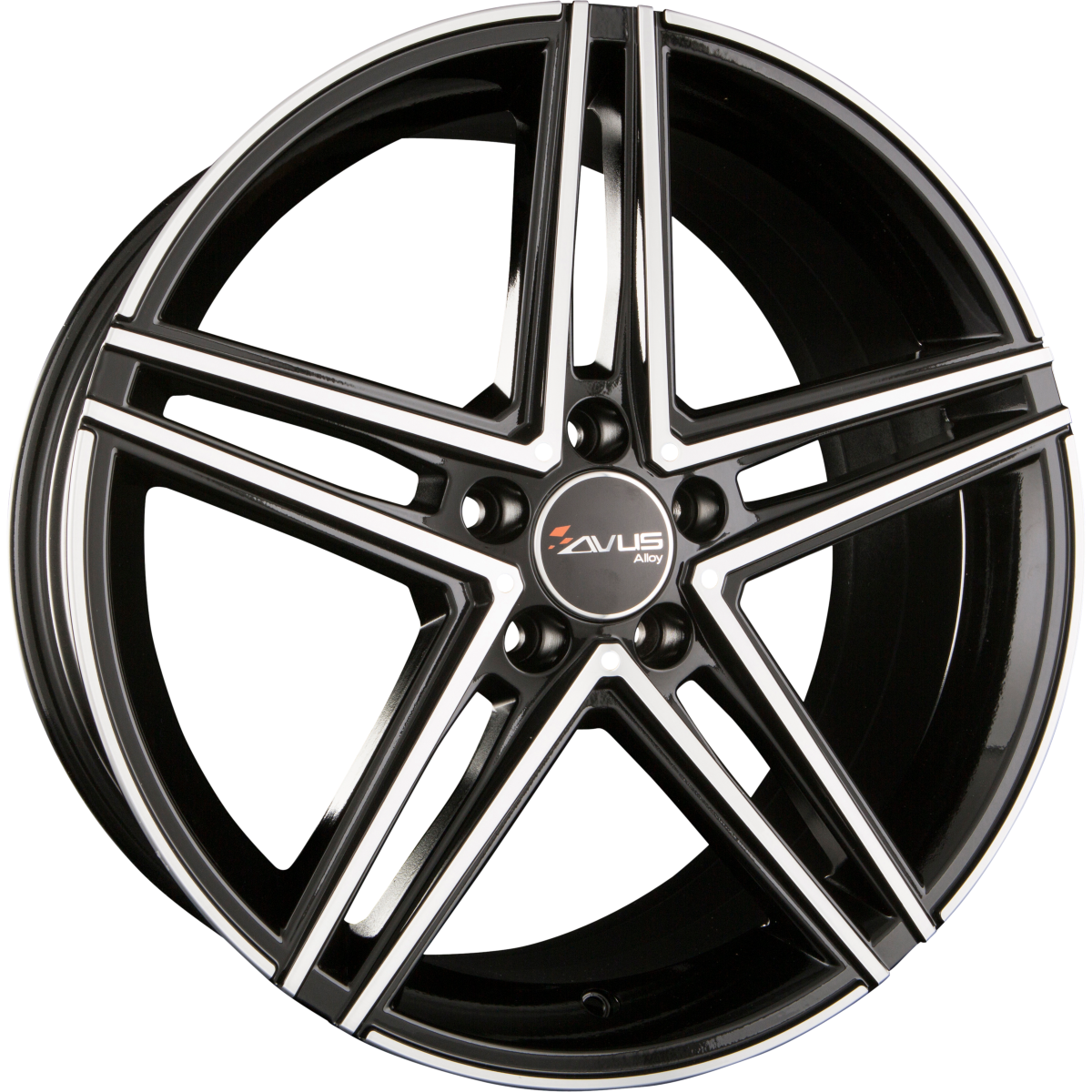 Avus Racing AC-515 Black Polished Alufelge 7.5x18 Zoll ET52 LK 5x112 ML66.6 – Bild 2