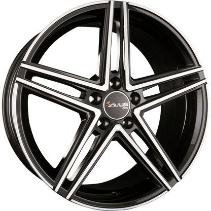 Avus Racing AC-515 Black Polished Alufelge 7.5x18 Zoll ET52 LK 5x112 ML66.6 – Bild 2