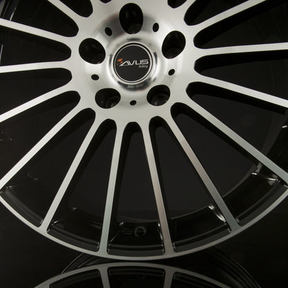 Avus Racing AC-M03 Black Polished Alufelge 6.5x16 Zoll ET45 LK 4x108 ML63.4 – Bild 3