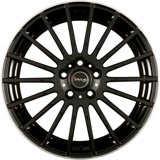 Avus Racing AC-M03 Black Polished Lip Alufelge 6.5x16 Zoll ET42 LK 5x112 ML66.6