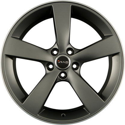 Avus Racing AF10 Matt Anthracite Polished Alufelge 7.5x17 Zoll ET48 LK 5x108 ML73.1