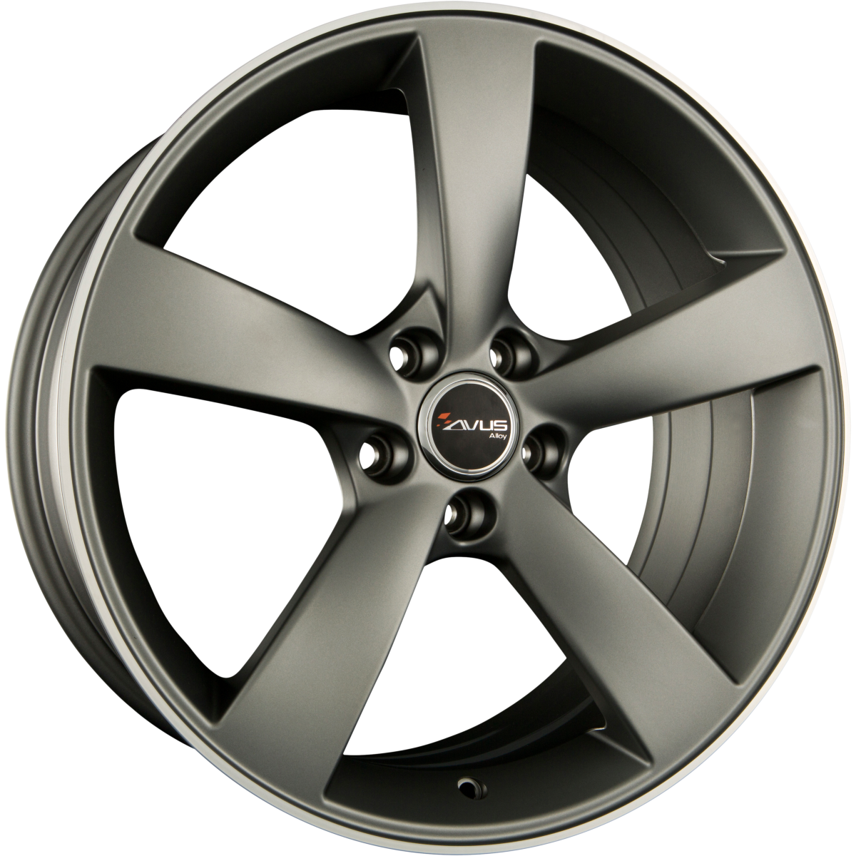 Avus Racing AF10 Matt Anthracite Polished Alufelge 7.5x17 Zoll ET48 LK 5x108 ML73.1 – Bild 2