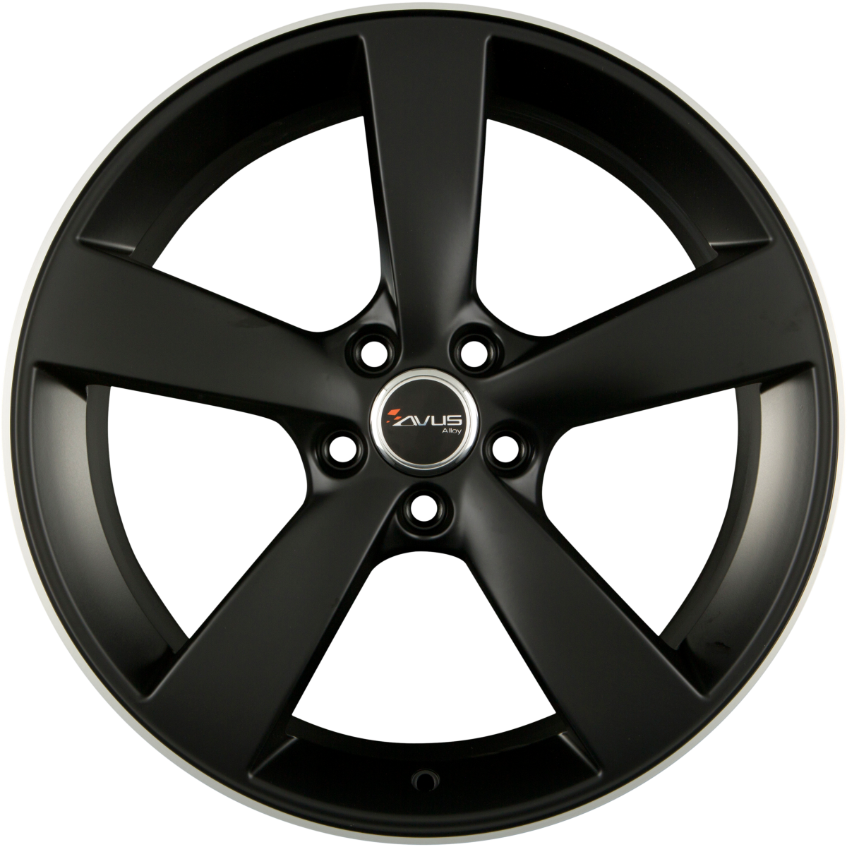 Avus Racing AF10 Matt Black Polished Alufelge 7.5x17 Zoll ET40 LK 5x110 ML73.1