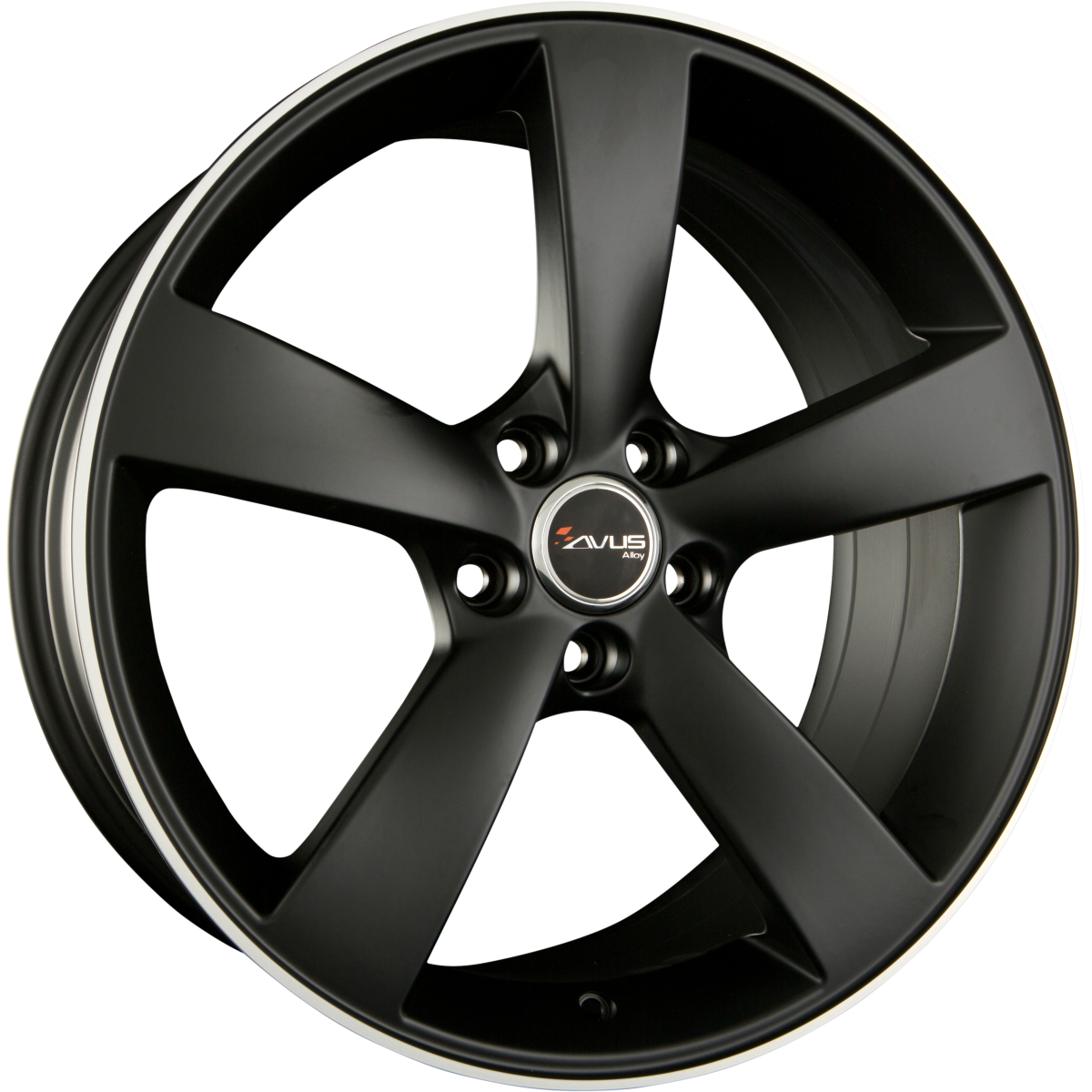 Avus Racing AF10 Matt Black Polished Alufelge 7.5x17 Zoll ET40 LK 5x110 ML73.1 – Bild 2