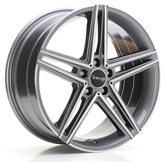 Avus Racing AC-515 anthracite polished Alufelge 7.5x17 Zoll ET36 LK 5x112 ML66.6