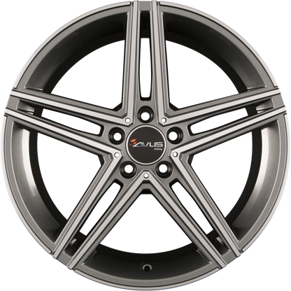 Avus Racing AC-515 Anthracite Polished Alufelge 7.5x17 Zoll ET45 LK 5x112 ML66.6