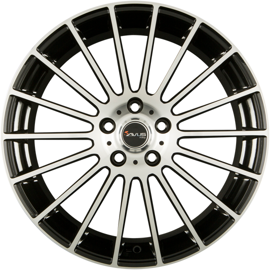 Avus Racing AC-M03 Black Polished Alufelge 7.5x17 Zoll ET40 LK 5x115 ML70.2