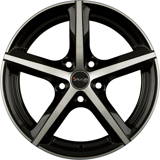 Avus Racing AF8 Black Polished Alufelge 7.5x17 Zoll ET45 LK 5x112 ML66.6