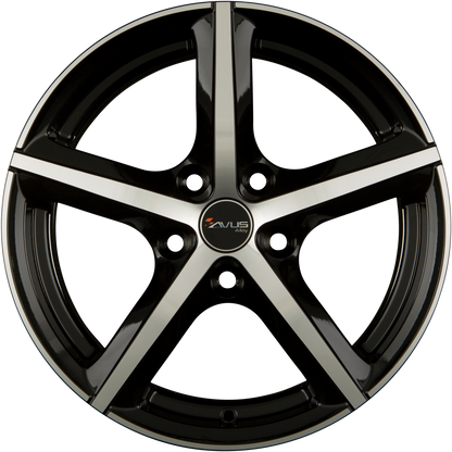 Avus Racing AF8 Black Polished Alufelge 7.5x17 Zoll ET45 LK 5x112 ML66.6