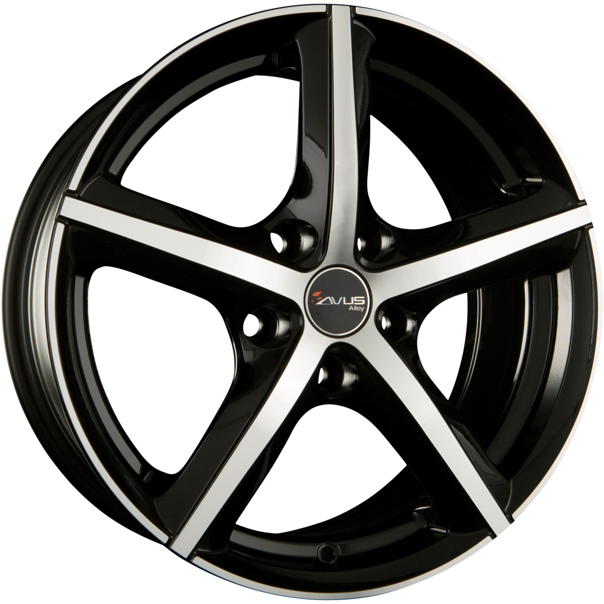 Avus Racing AF8 Black Polished Alufelge 7.5x17 Zoll ET45 LK 5x112 ML66.6 – Bild 2