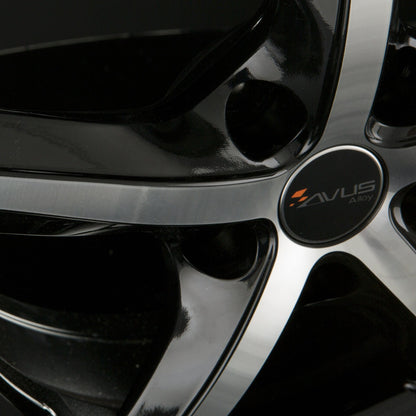 Avus Racing AF8 Black Polished Alufelge 7.5x17 Zoll ET45 LK 5x112 ML66.6 – Bild 4
