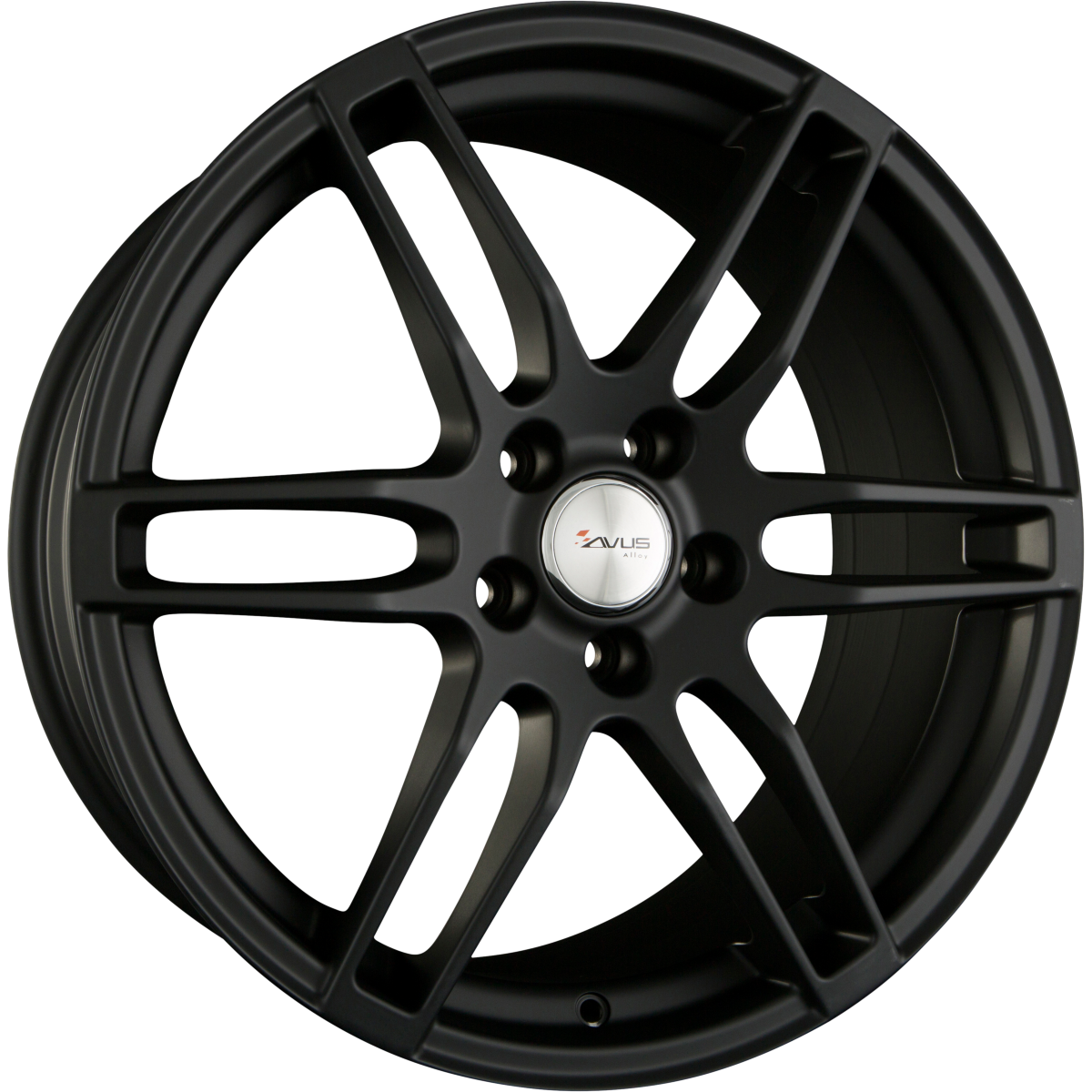 Avus Racing AF9 Matt Black Alufelge 6.5x16 Zoll ET36 LK 5x110 ML73.1 – Bild 2