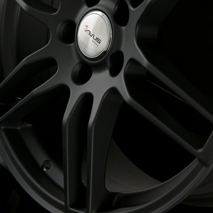 Avus Racing AF9 Matt Black Alufelge 6.5x16 Zoll ET36 LK 5x110 ML73.1 – Bild 3
