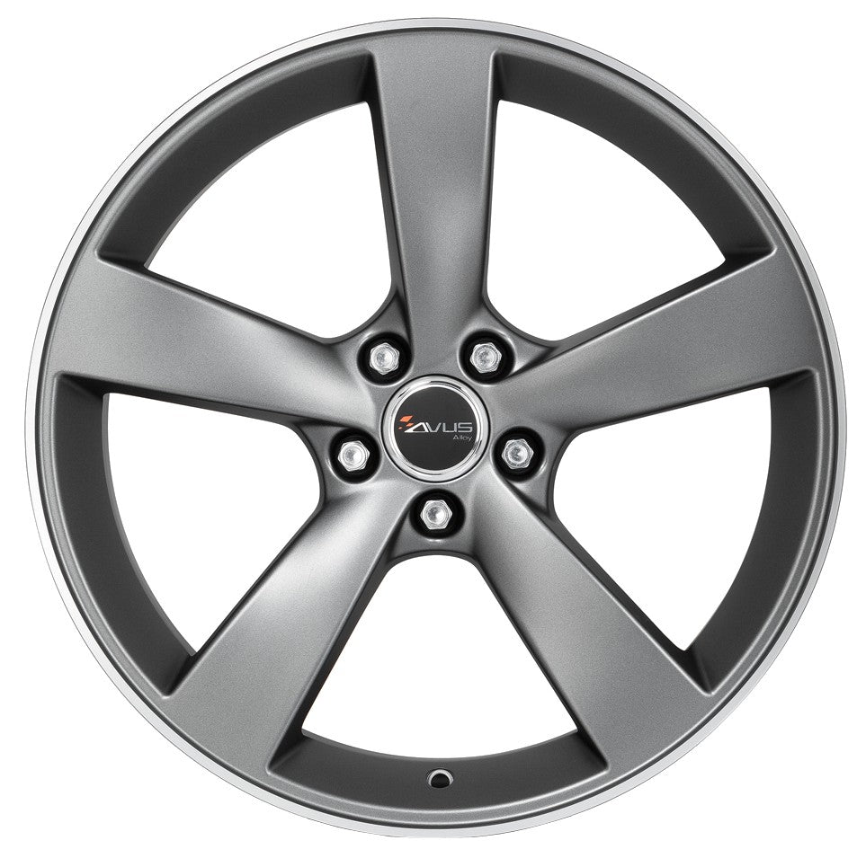 Avus Racing AF10 matt anthracite polished Alufelge 7.5x17 Zoll ET45 LK 5x108 ML73.1 – Bild 2