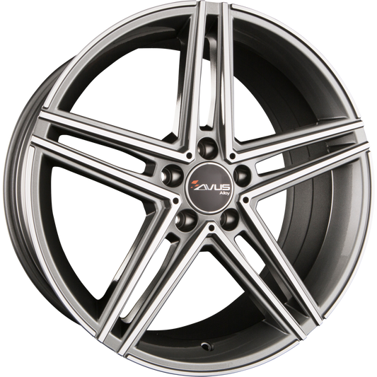 Avus Racing AC-515 Anthracite Polished Alufelge 9.5x19 Zoll ET35 LK 5x112 ML66.6 – Bild 2