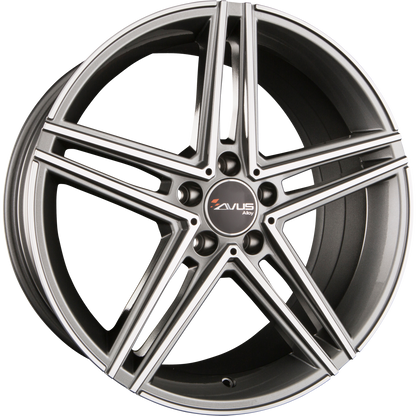 Avus Racing AC-515 Anthracite Polished Alufelge 9.5x19 Zoll ET35 LK 5x112 ML66.6 – Bild 2