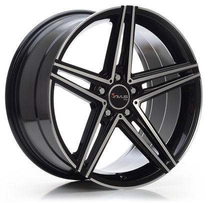 Avus Racing AC-515K black polished Alufelge 9.5x19 Zoll ET45 LK 5x112 ML66.5