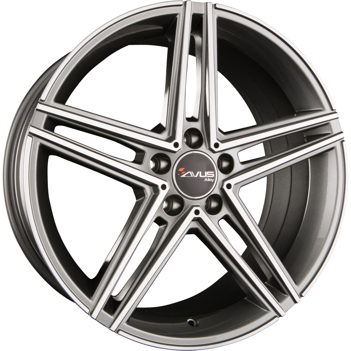 Avus Racing AC-515 Anthracite Polished Alufelge 9.5x19 Zoll ET45 LK 5x112 ML66.6 – Bild 2