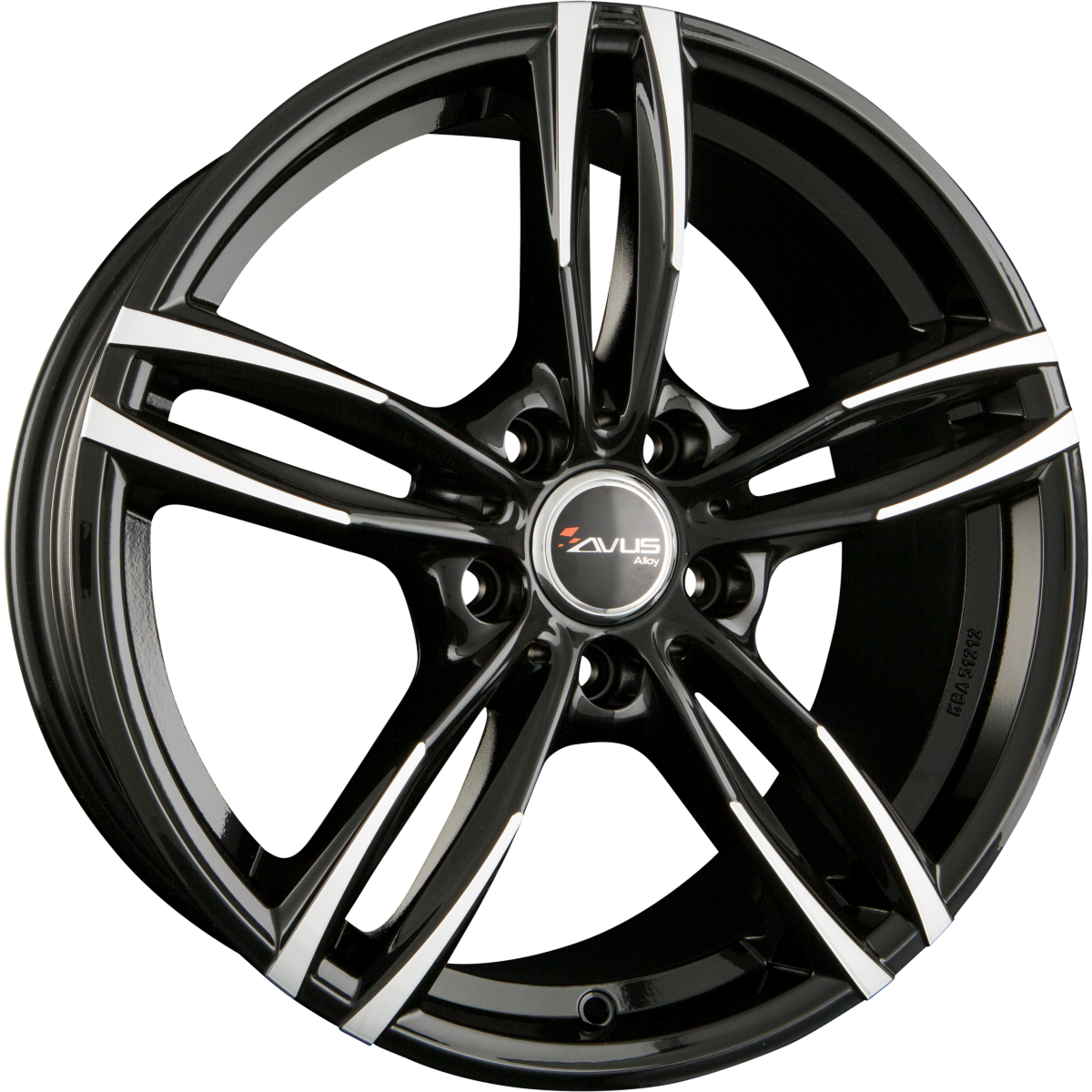Avus Racing AF15 Black Polished Alufelge 7.5x17 Zoll ET35 LK 5x112 ML66.6 – Bild 2